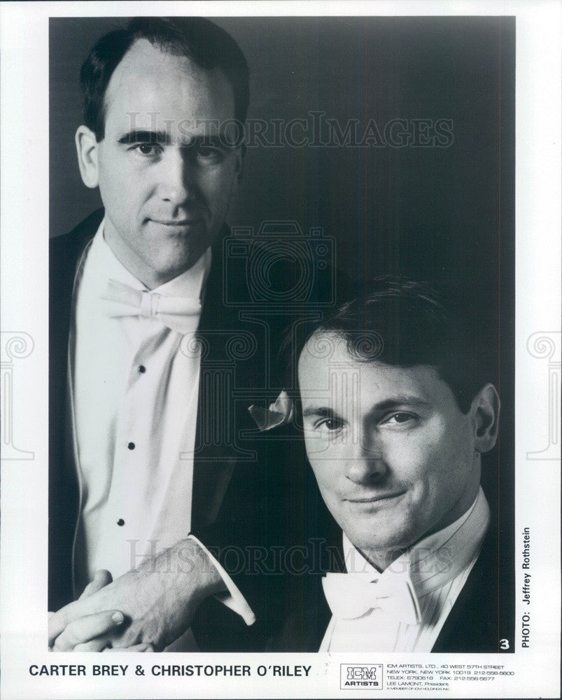 1995 Cellist Carter Brey, Pianist Christopher O'Riley Press Photo - Historic Images