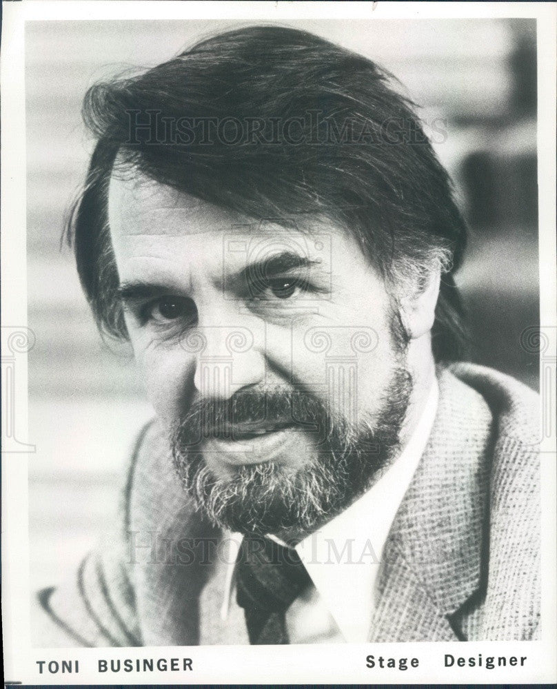 1983 Stage Designer Toni Businger Press Photo - Historic Images