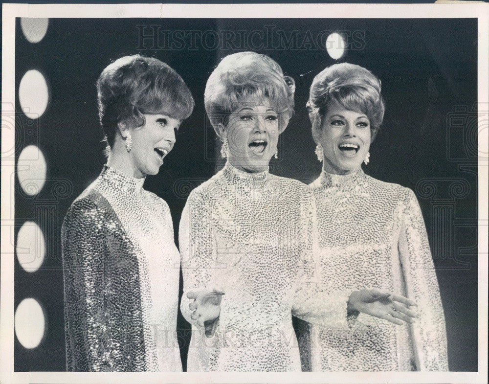 1968 Pop Singers The McGuire Sisters, Phyllis, Christine, Dorothy Press Photo - Historic Images