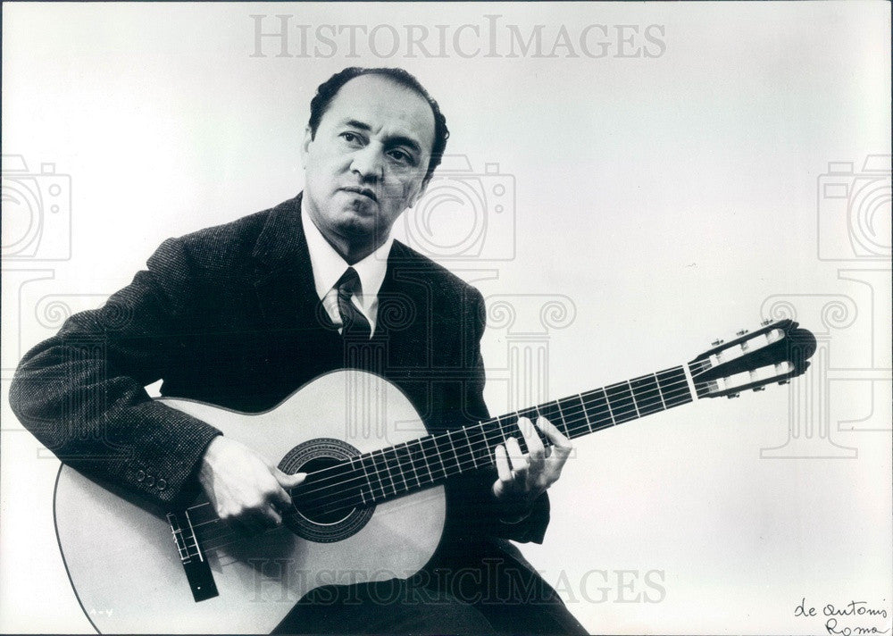 1972 Venezuelan Classical Guitarist Aliro Diaz Press Photo - Historic Images