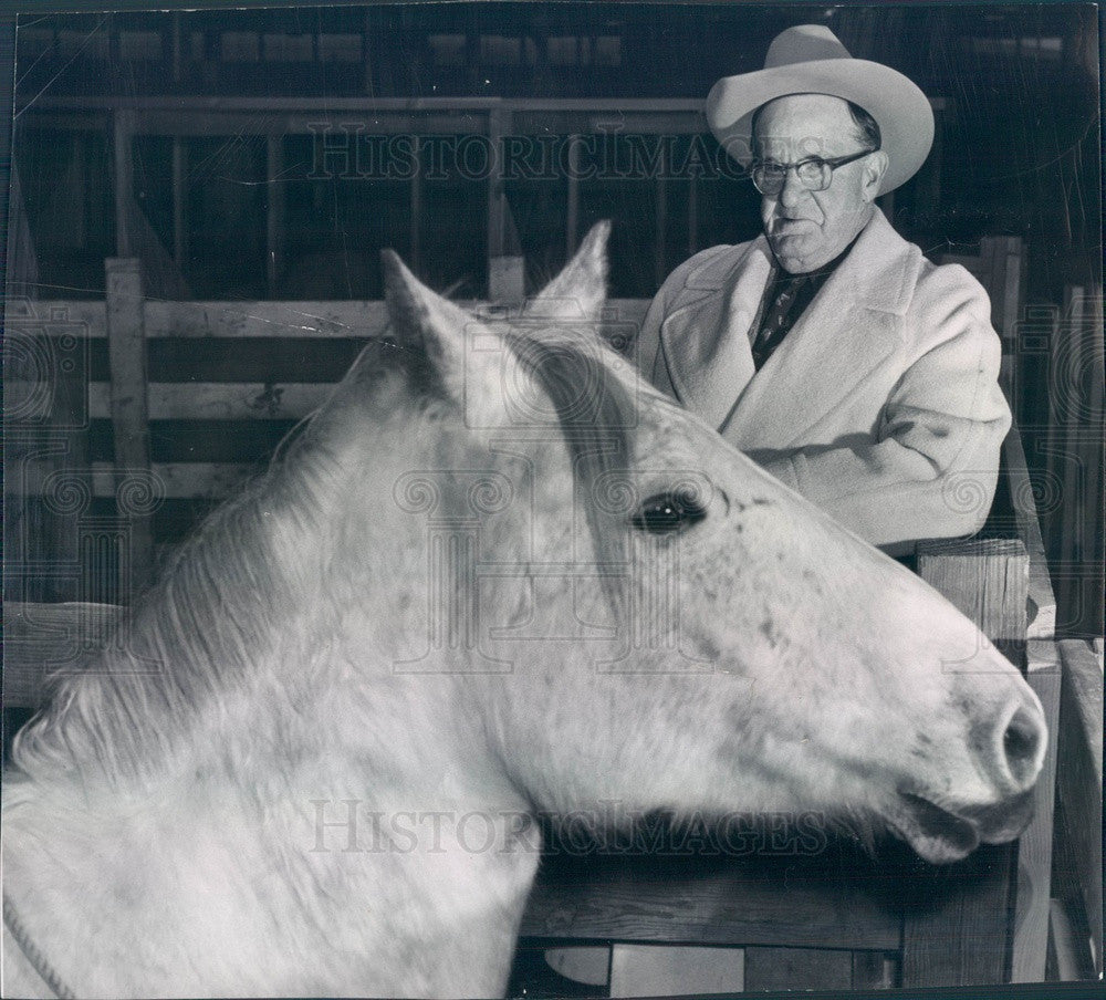 1955 Platteville, Colorado Rodeo Producer Verne Elliott Press Photo - Historic Images