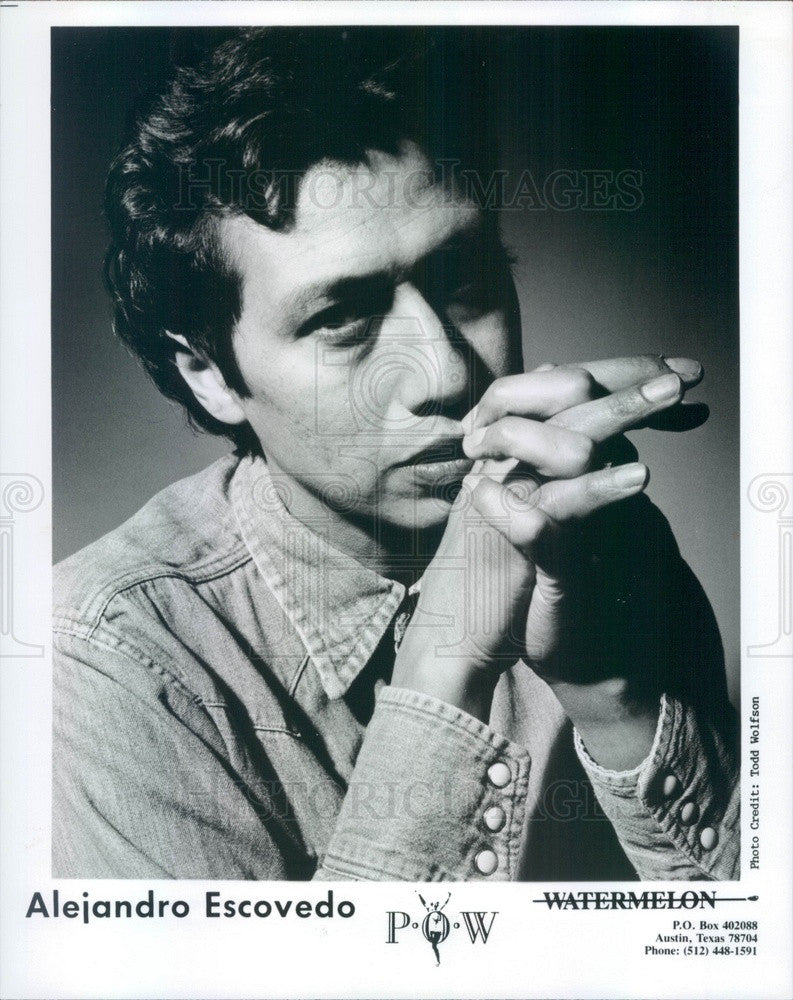 1993 Mexican American Rock Singer/Songwriter Alejandro Escovedo Press Photo - Historic Images