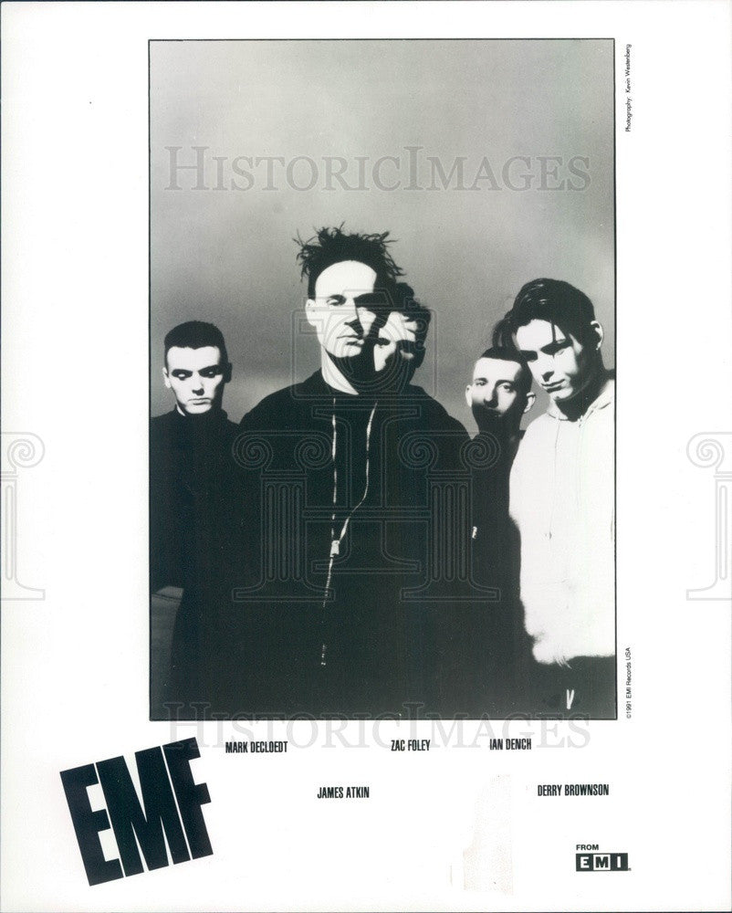 1991 Indie Dance Band EMF Press Photo - Historic Images