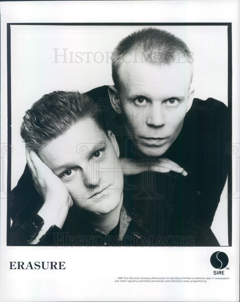 1988 New Wave &amp; Synthpop Duo Erasure Andy Bell &amp; Vince Clarke #2 Press Photo - Historic Images