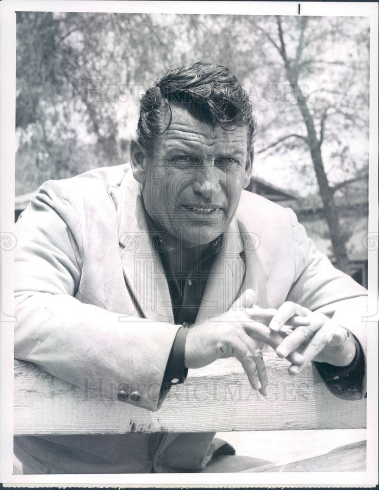1963 American Hollywood Actor Richard Egan Press Photo - Historic Images