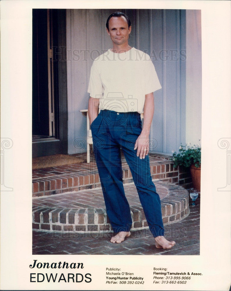 1995 American Singer/Songwriter Jonathan Edwards Press Photo - Historic Images