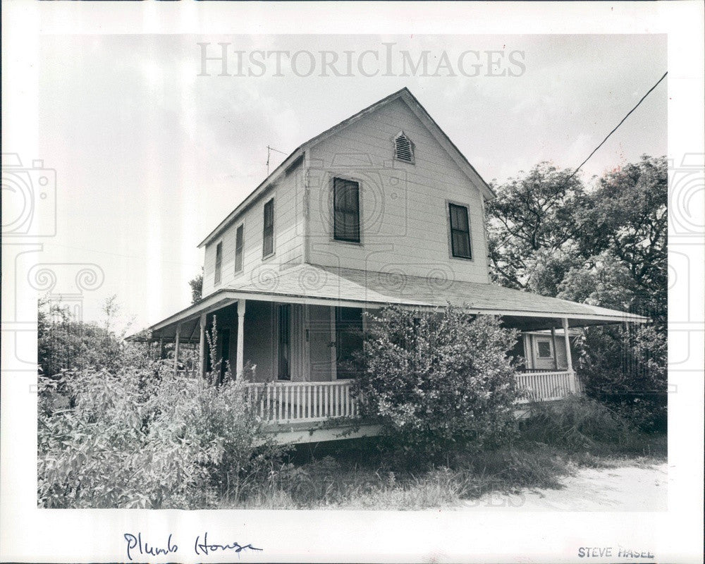 1983 Clearwater, Florida Plumb House Press Photo - Historic Images