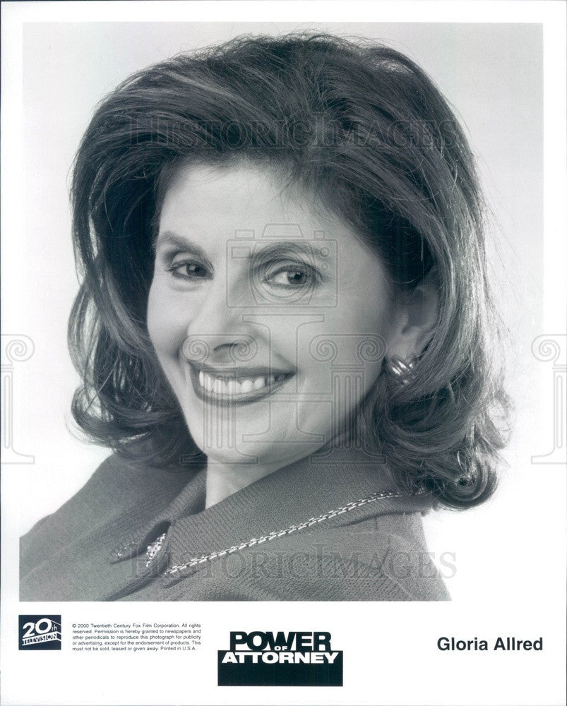 2000 Gloria Allred TV Show Power of Attorney Press Photo - Historic Images