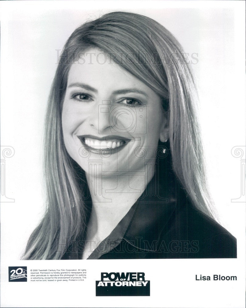 2000 Lisa Bloom TV Show Power of Attorney Press Photo - Historic Images