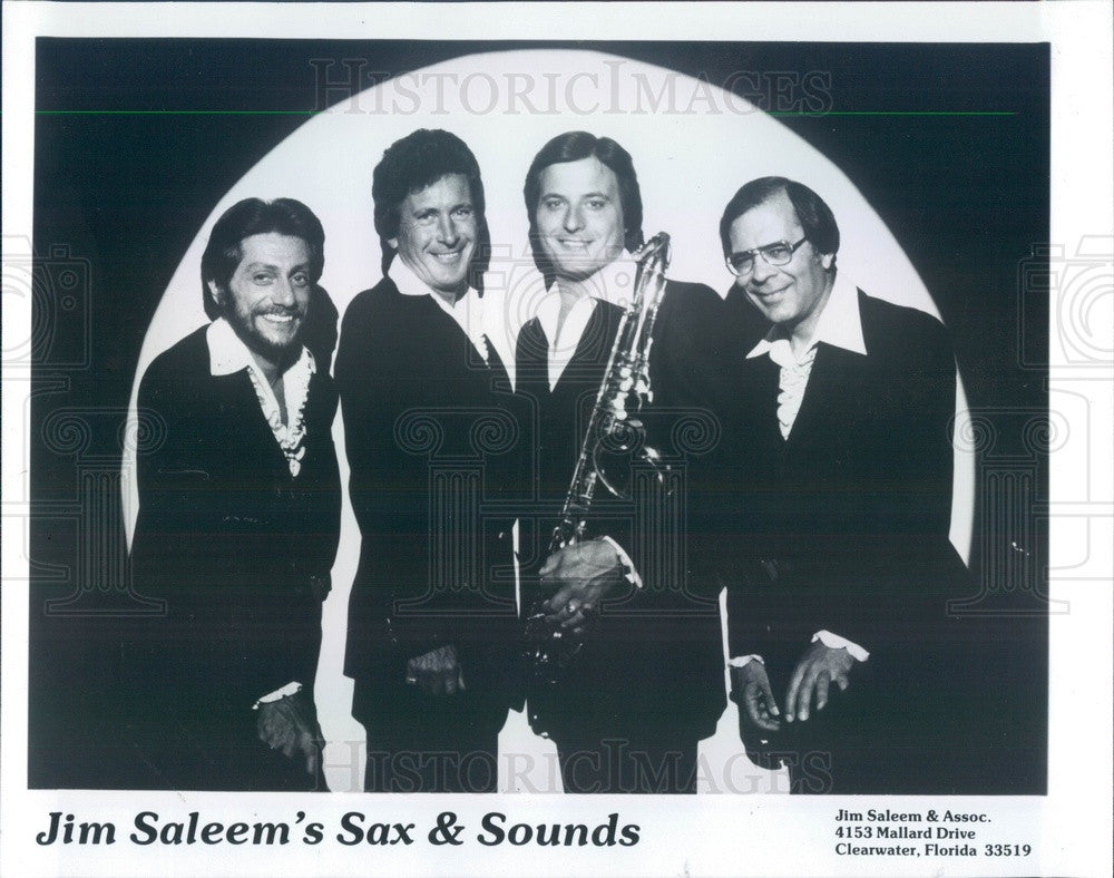 1982 Music Group Sax &amp; Sounds featuring Jim Saleem Press Photo - Historic Images