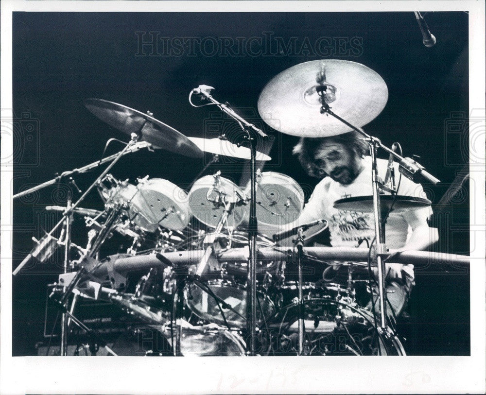 1979 Rock Band the Moody Blues Drummer Graeme Edge Press Photo - Historic Images