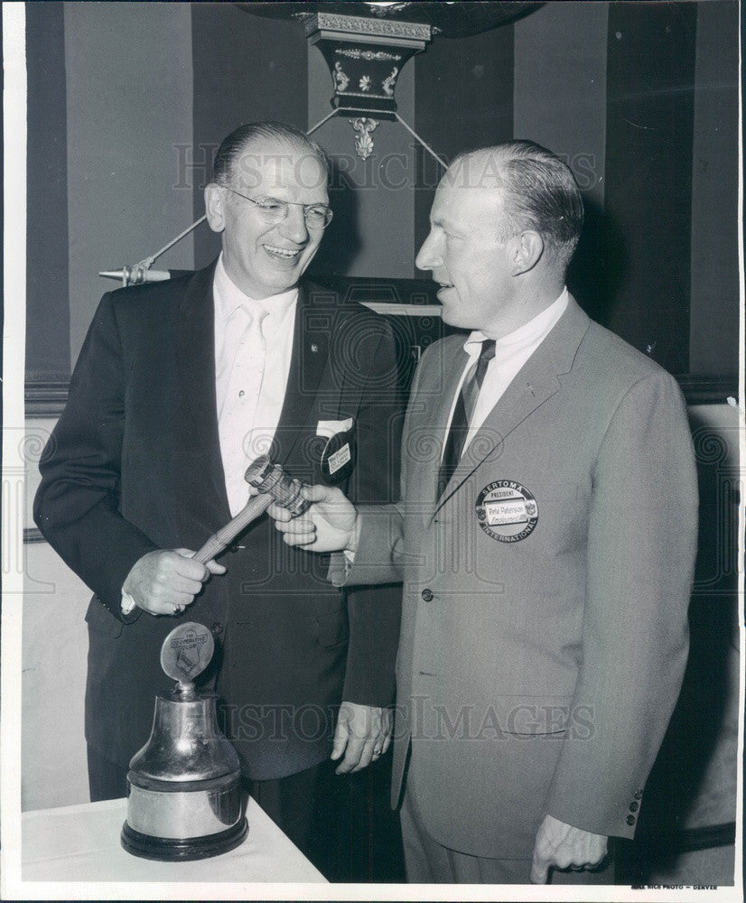 1963 Denver, CO Mile Hi Sertoma Club Presidents William Chisholm Press Photo - Historic Images