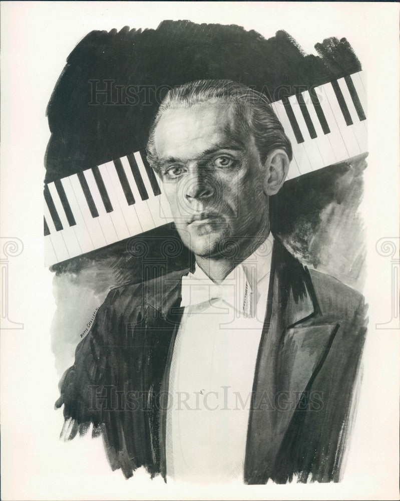 1954 Pianist Malenzynski Press Photo - Historic Images