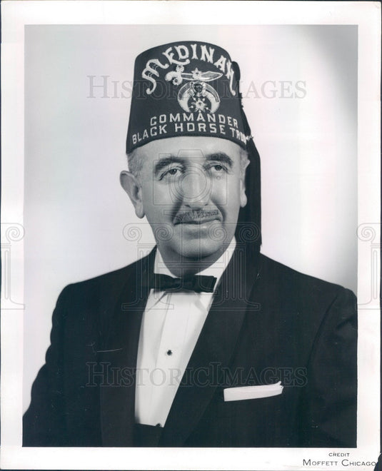1959 Chicago IL Paul McClintock, Shrine's Medinah Temple Black Horse Press Photo - Historic Images