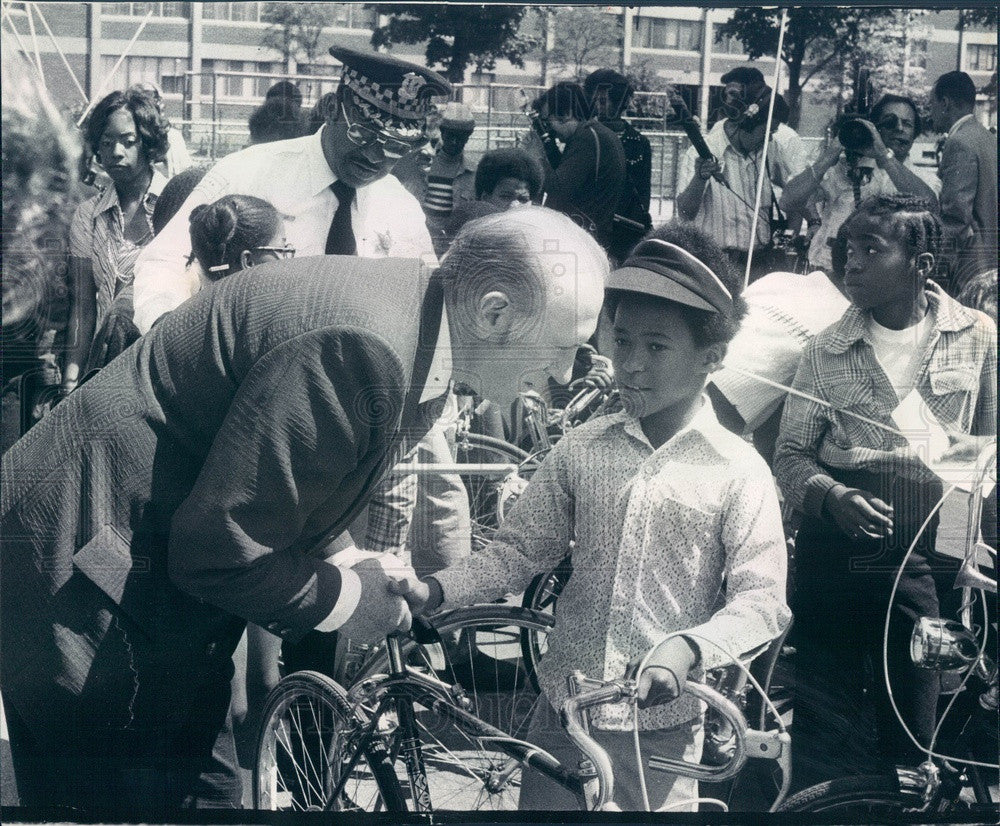 1974 Chicago IL Police Supt James Rochford, Deputy Supt Samuel Nolan Press Photo - Historic Images