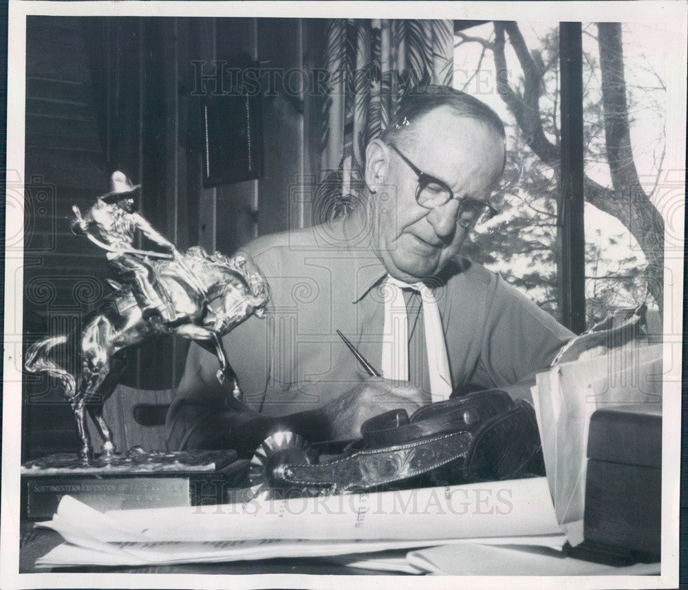 1958 Platteville, Colorado Rodeo Producer Verne Elliott Press Photo - Historic Images