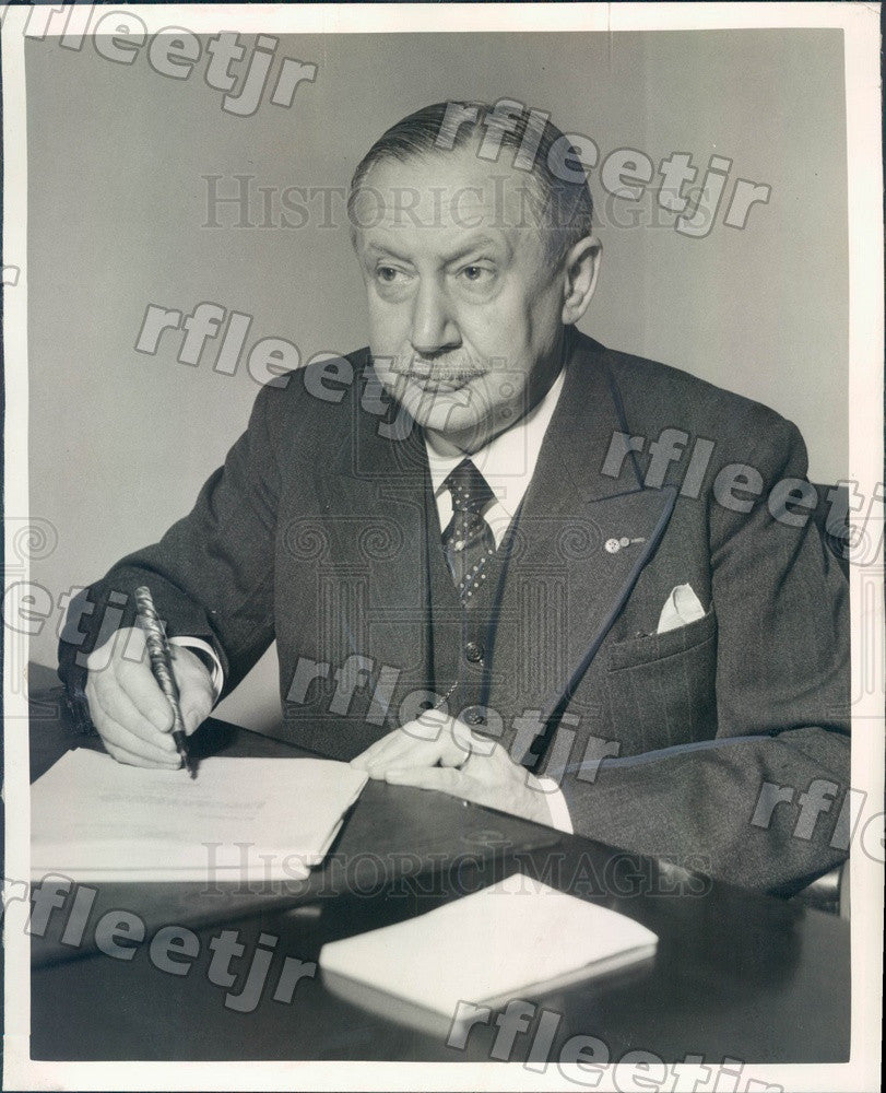 1937 Rotary International President Maurice Duperrey Press Photo adr147 - Historic Images