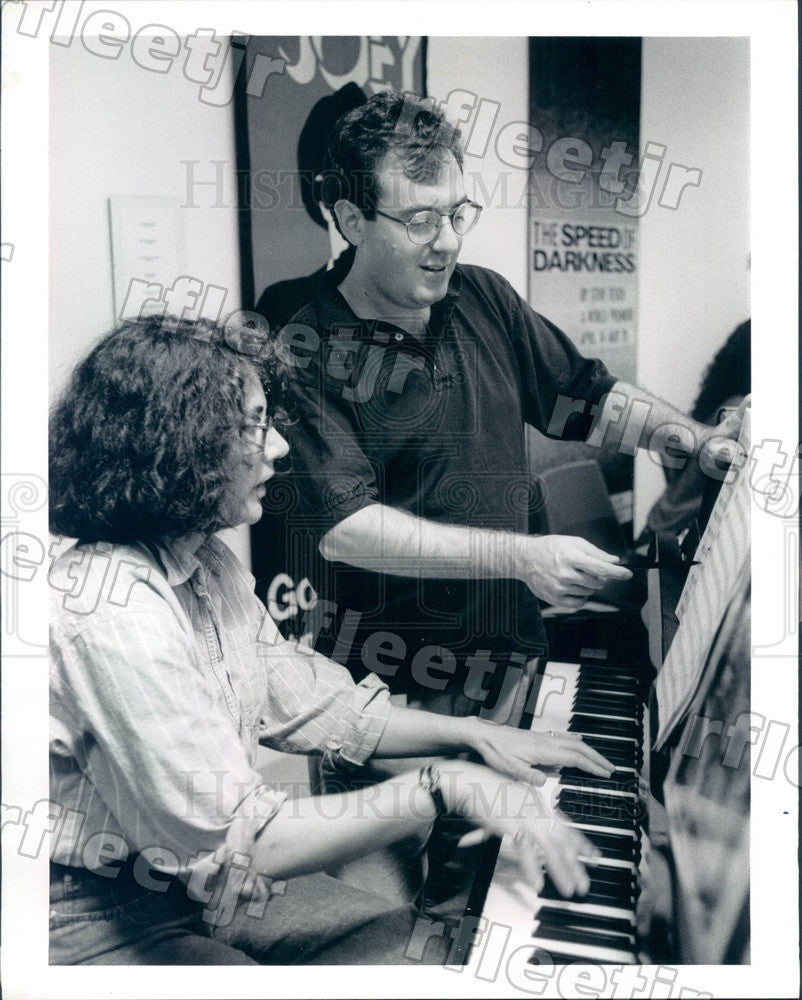 1992 Chicago IL Music Composer Larry Schanker & Helen Gregory Press Photo adr167 - Historic Images