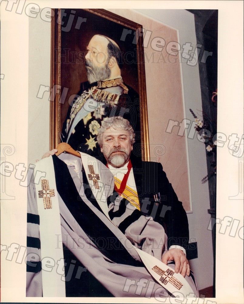 1990 Chicago, Illinois Pastor &amp; Actor Frank Peoples Press Photo adr211 - Historic Images