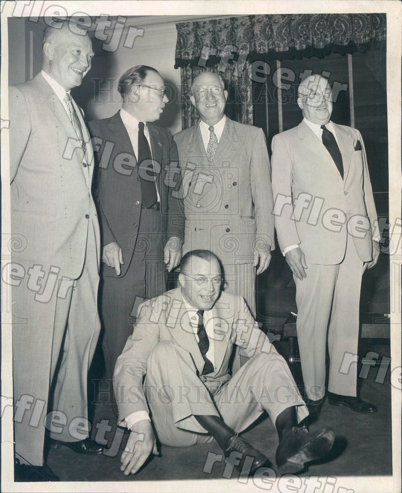 1952 US President Dwight Eisenhower &amp; Brothers Earl, Arthur Press Photo adr21 - Historic Images