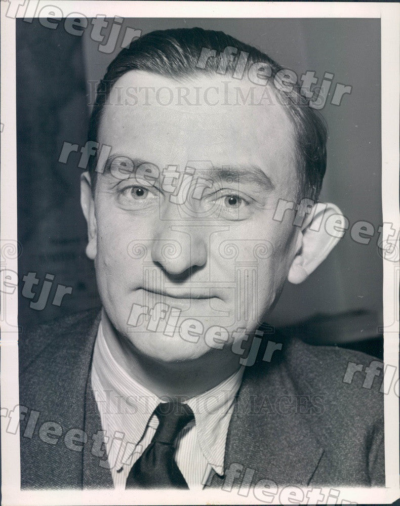 1947 Polish Diplomat, Ambassador Jozef Winiewicz Press Photo adr225 - Historic Images