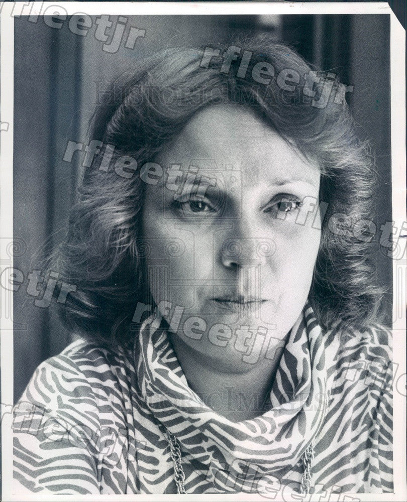 1977 Chicago, Illinois Author, Politician Barbara Schaaf Press Photo adr251 - Historic Images