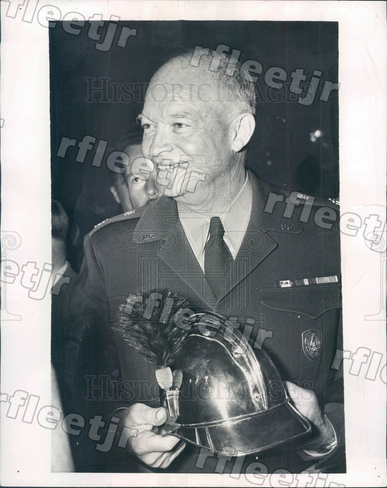 1952 US Gen Dwight Eisenhower, Supreme Allied Commander Press Photo adr25 - Historic Images