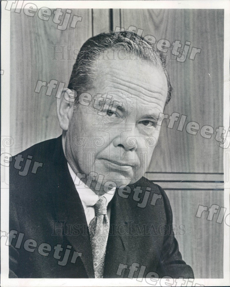 1970 Chicago, IL Zenith Radio Corp President Joseph S. Wright Press Photo adr321 - Historic Images