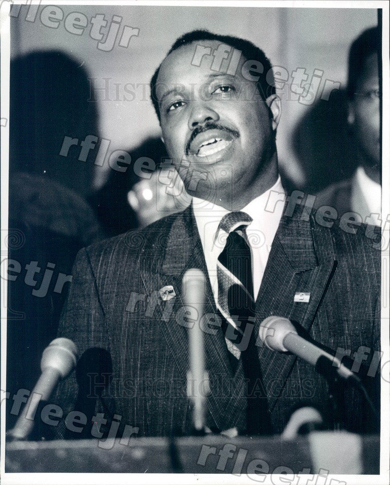 1991 Chicago, IL Rev Henry Williamson, PUSH Natl President Press Photo adr345 - Historic Images
