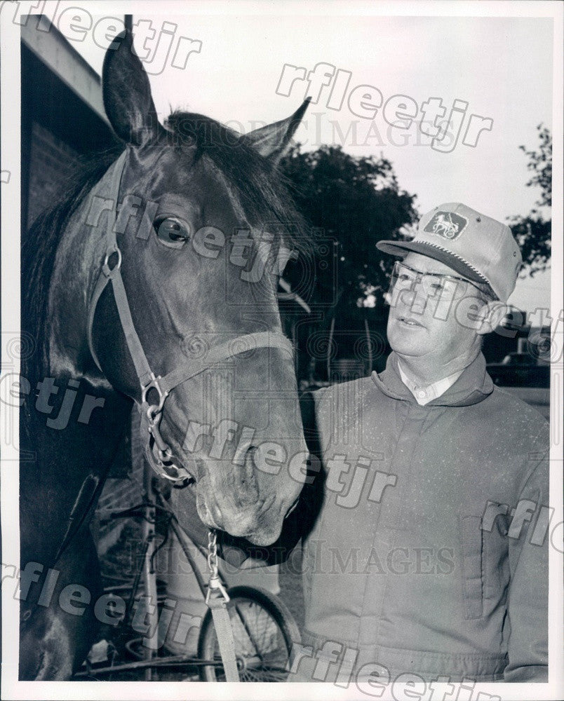 1969 Race Horse Trainer Jack Williams & Colt Lumber King Press Photo adr351 - Historic Images