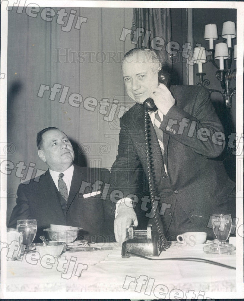 1959 Chicago, IL School Supt Dr Benjamin Willis & Ed Logelin Press Photo adr355 - Historic Images