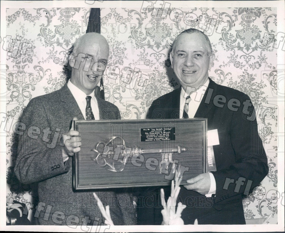 1962 Chicago, IL School Supt Benjamin Willis & Bernard Quish Press Photo adr357 - Historic Images