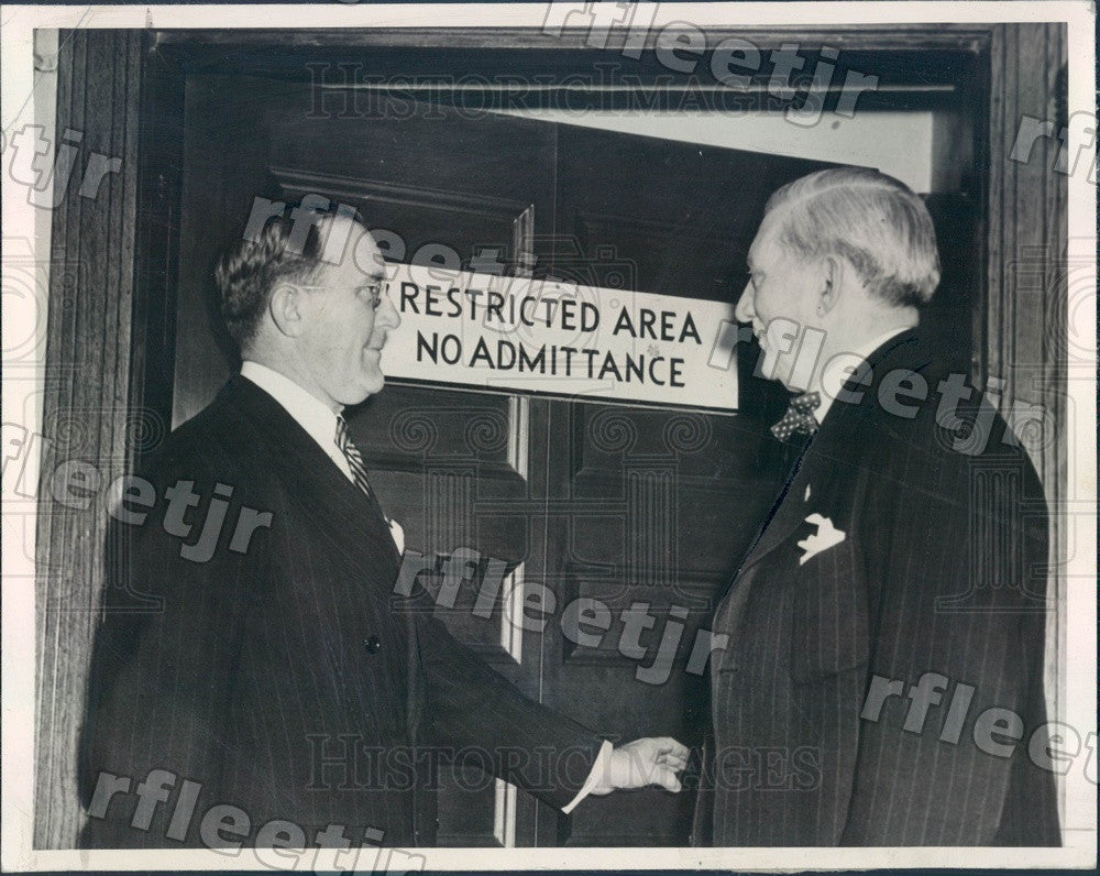 1941 Defense Production Head William Knudsen &amp; Charles Wilson Press Photo adr359 - Historic Images