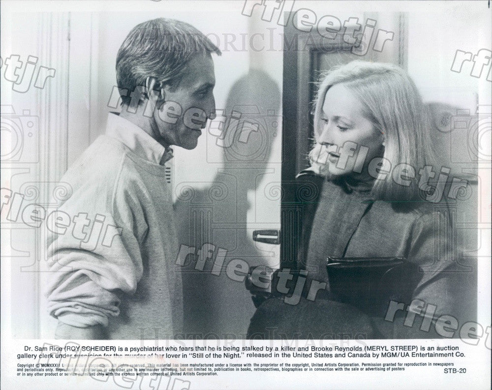 Undated Oscar Winning Actor Meryl Streep &amp; Roy Scheider Press Photo adr381 - Historic Images