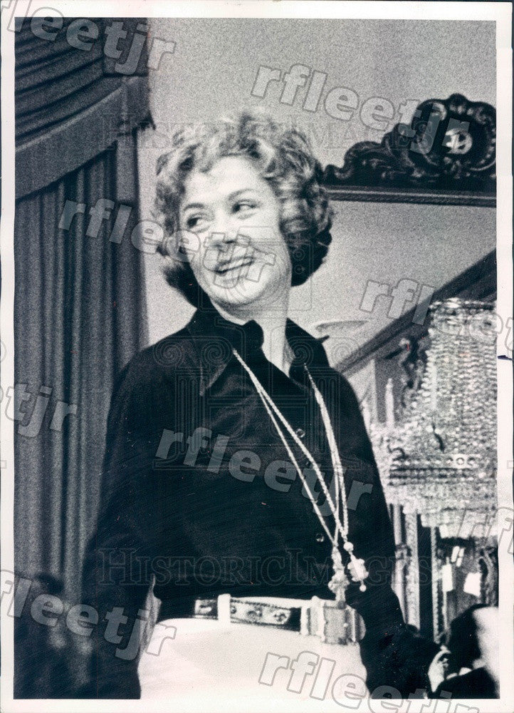 1972 Award Winning American Fashion Designer Anne Klein Press Photo adr413