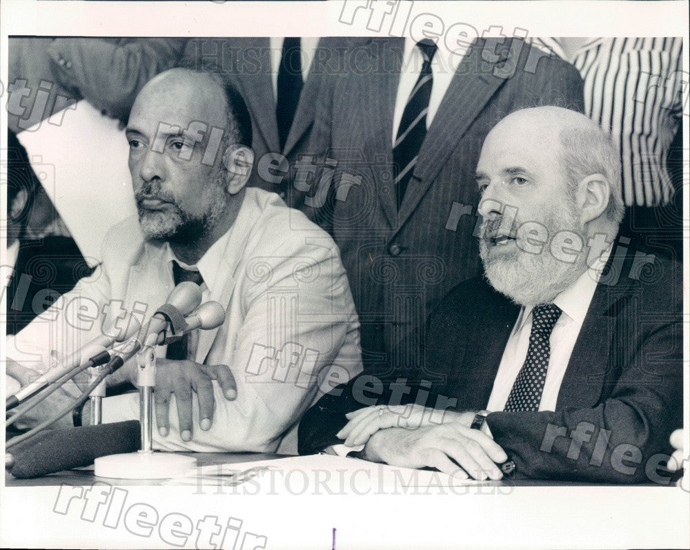 1988 Chicago, Illinois Rabbi Robert Marx &amp; Al Raby Press Photo adr431 - Historic Images