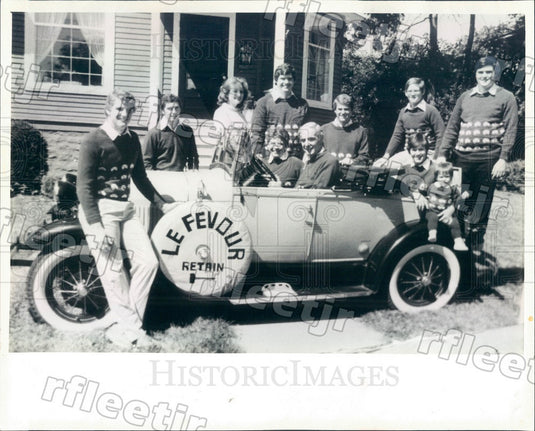 1985 Chicago, IL Circuit Judge Richard LeFevour & Family Press Photo adr471 - Historic Images