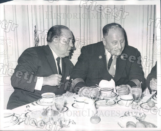 1959 Chicago, IL Mayor Richard Daley & Captain Sander Klein Press Photo adr479 - Historic Images