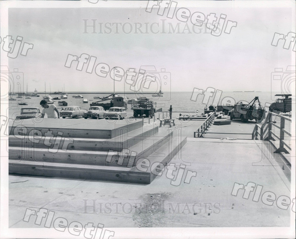 1959 Chicago, IL Platform Where Queen Elizabeth II Will Speak Press Photo adr95 - Historic Images