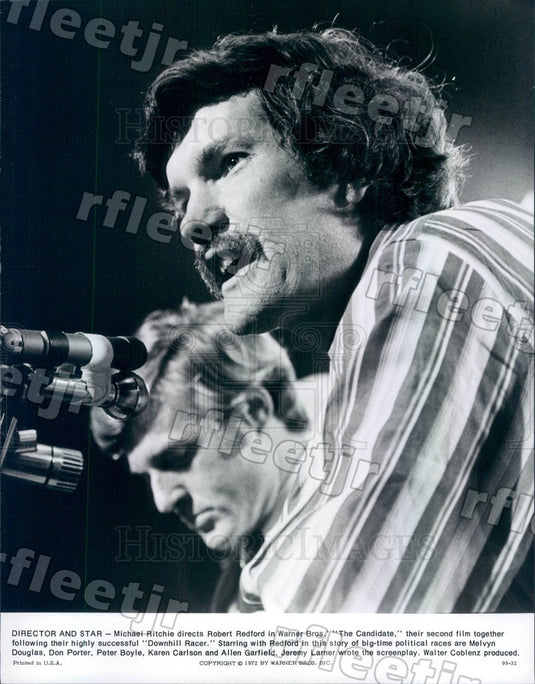 1972 Actor Robert Redford & Film Director Michael Ritchie Press Photo ads147 - Historic Images
