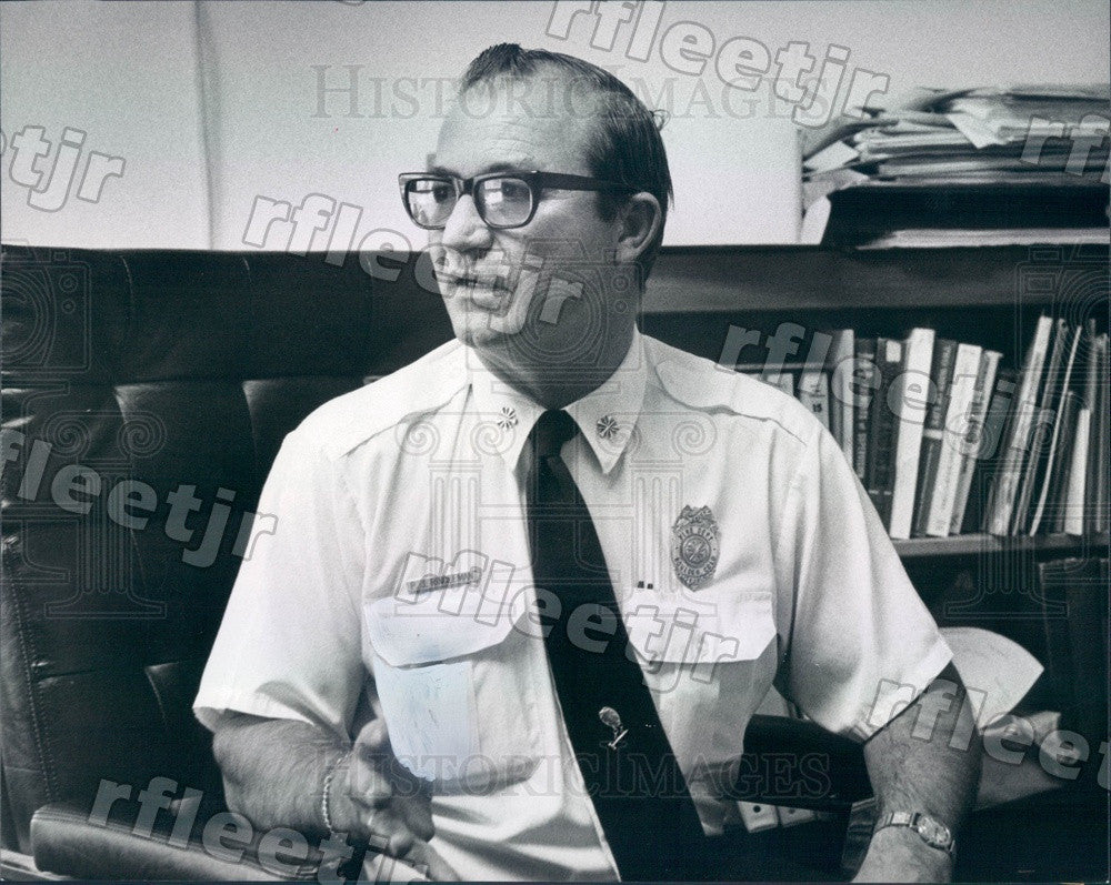 1977 Boulder, Colorado Fire Chief Jake Ringleman Press Photo ads181