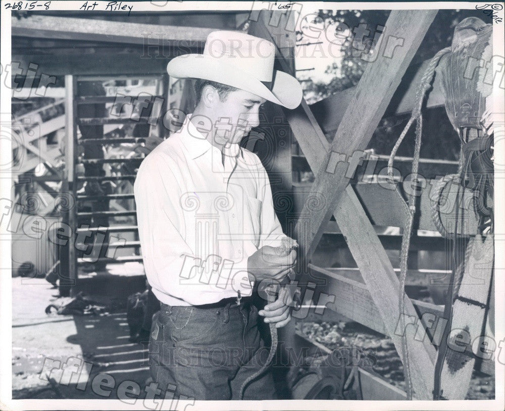 1968 Oregon Bull Rider Art Riley Press Photo ads215 - Historic Images