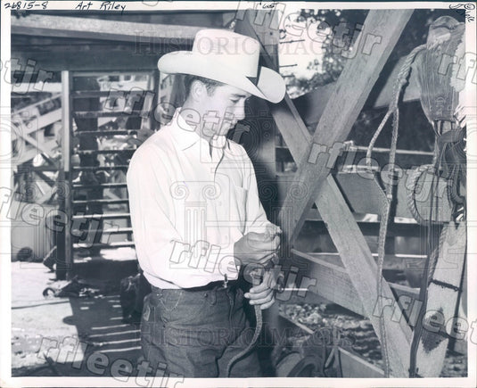 1968 Oregon Bull Rider Art Riley Press Photo ads215 - Historic Images