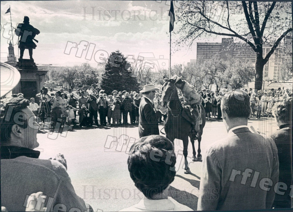 1966 Colorado, James Rikhoff on Pony Express Reenactment Ride Press Photo ads219 - Historic Images