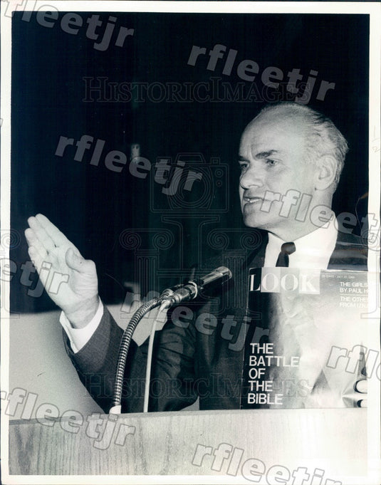 1965 Evangelist Billy Graham's Crusade Director Charles Riggs Press Photo ads239 - Historic Images