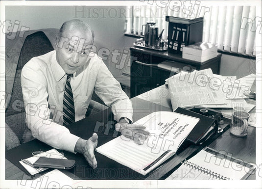 1982 Denver, Colorado Monty Rifkin of Rifkin-Fox Cable TV Co Press Photo ads245 - Historic Images