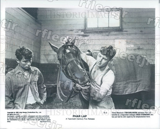 1983 Actors Tom Burlinson & Russ O'Donovan in Film Phar Lap Press Photo ads323 - Historic Images