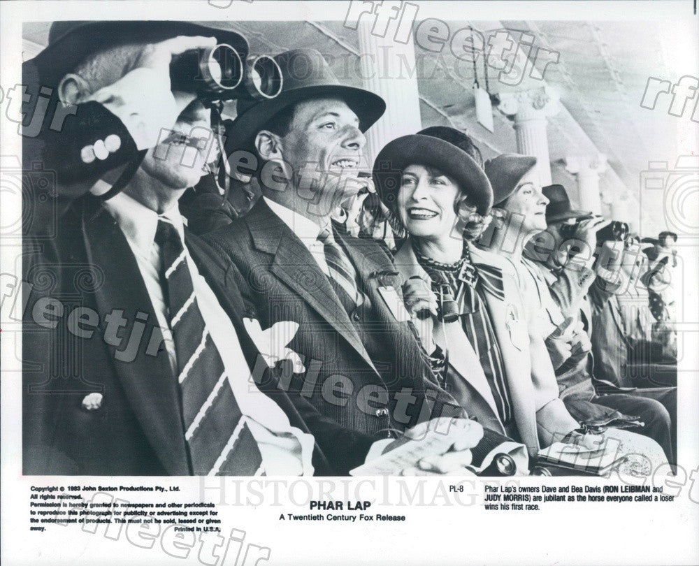 1983 Actors Ron Leibman &amp; Judy Morris in Film Phar Lap Press Photo ads325 - Historic Images