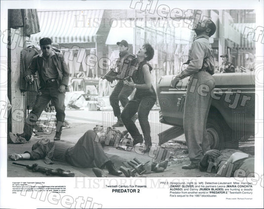 1990 Actors Danny Glover, Maria Conchita Alonso, Ruben Blades Press Photo ads333 - Historic Images