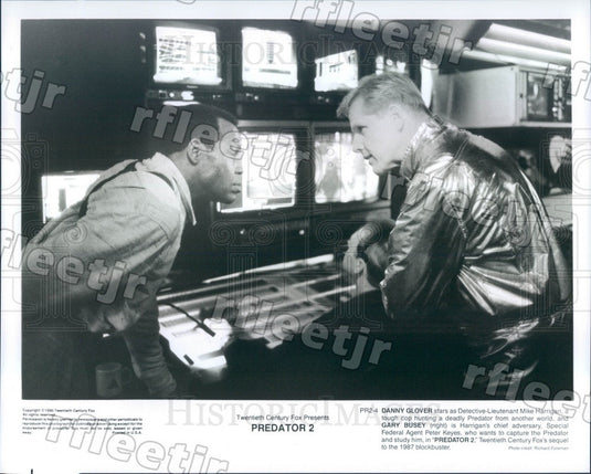 1990 Actors Danny Glover & Gary Busey in Film Predator 2 Press Photo ads335 - Historic Images